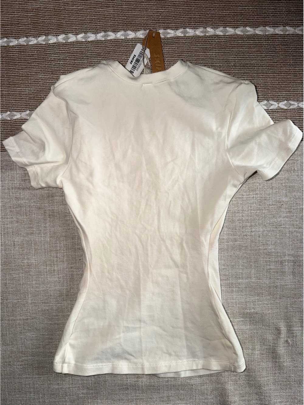 SKIMS Cotton Jersey T-Shirt in Marble, Size XXS - Picture 3 of 3
